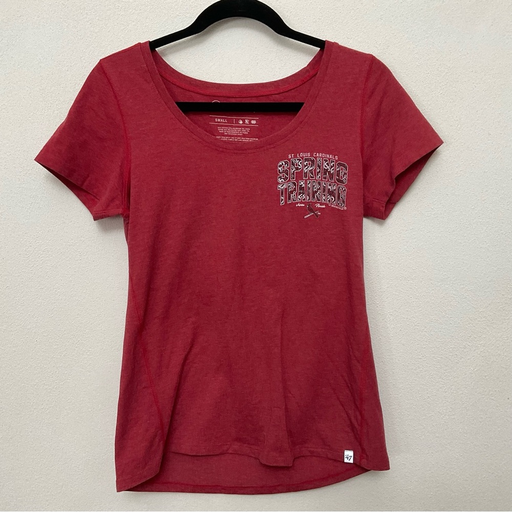 47 Forward Red Cardinals Spring Training Short Sleeve Shirt Size Small Baseball